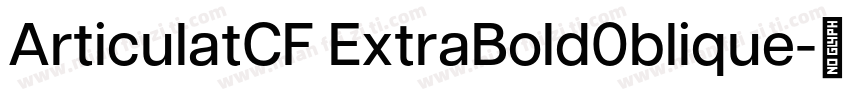 ArticulatCF ExtraBold0blique字体转换